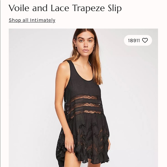 Free People Voile and Lace Trapeze Slip XXS - Picture 2 of 7
